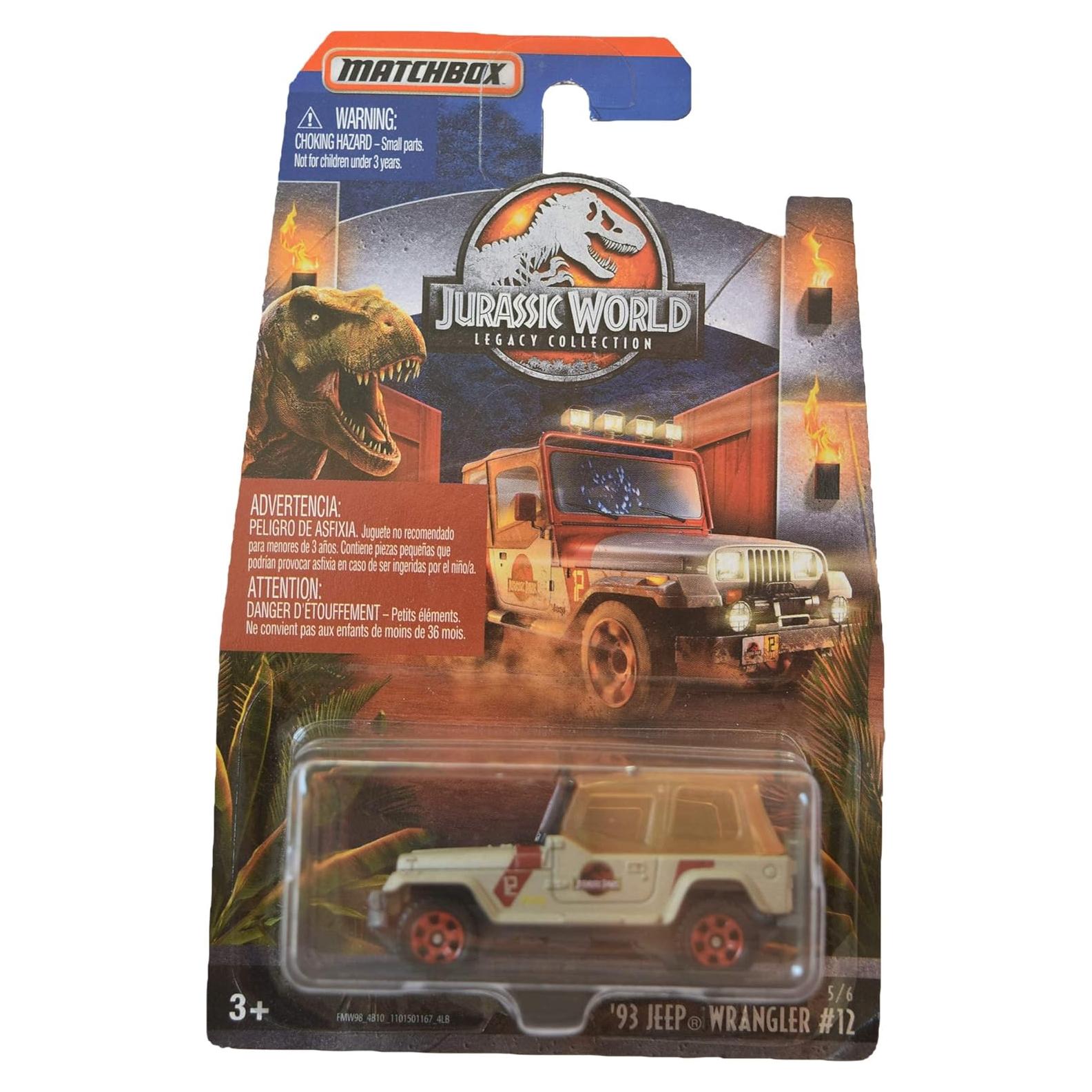 Matchbox Jeep Wrangler Jurassic World #12 10.16 cm