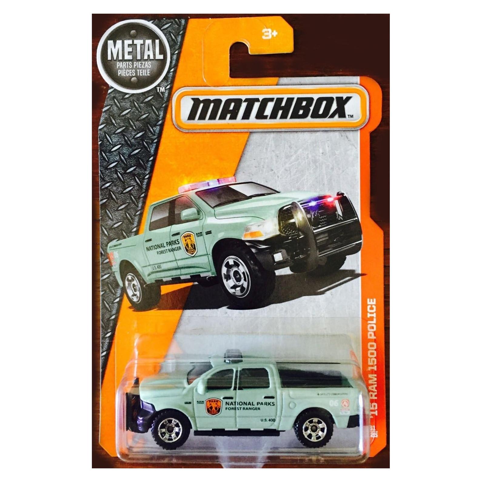 Matchbox 2016 Dodge Ram 1500 Policía Verde Claro 61/125