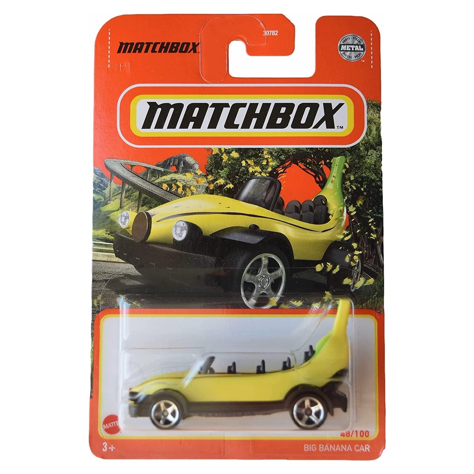 Coche Grande Banana Matchbox Amarillo Negro 7.6x5.1 cm