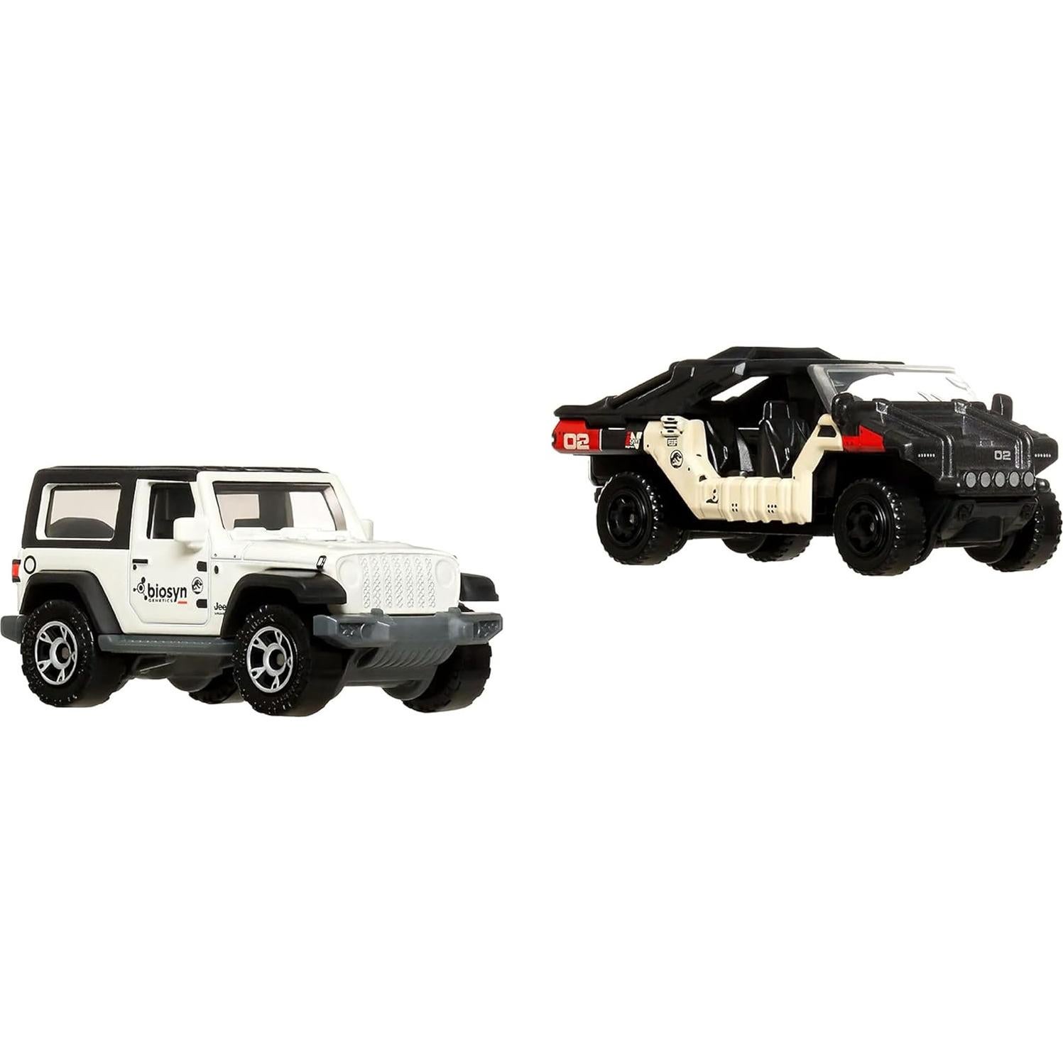 Vehículos de Metal Fundido Matchbox Jurassic World - Jeep Wrangler y Off-Road InGen