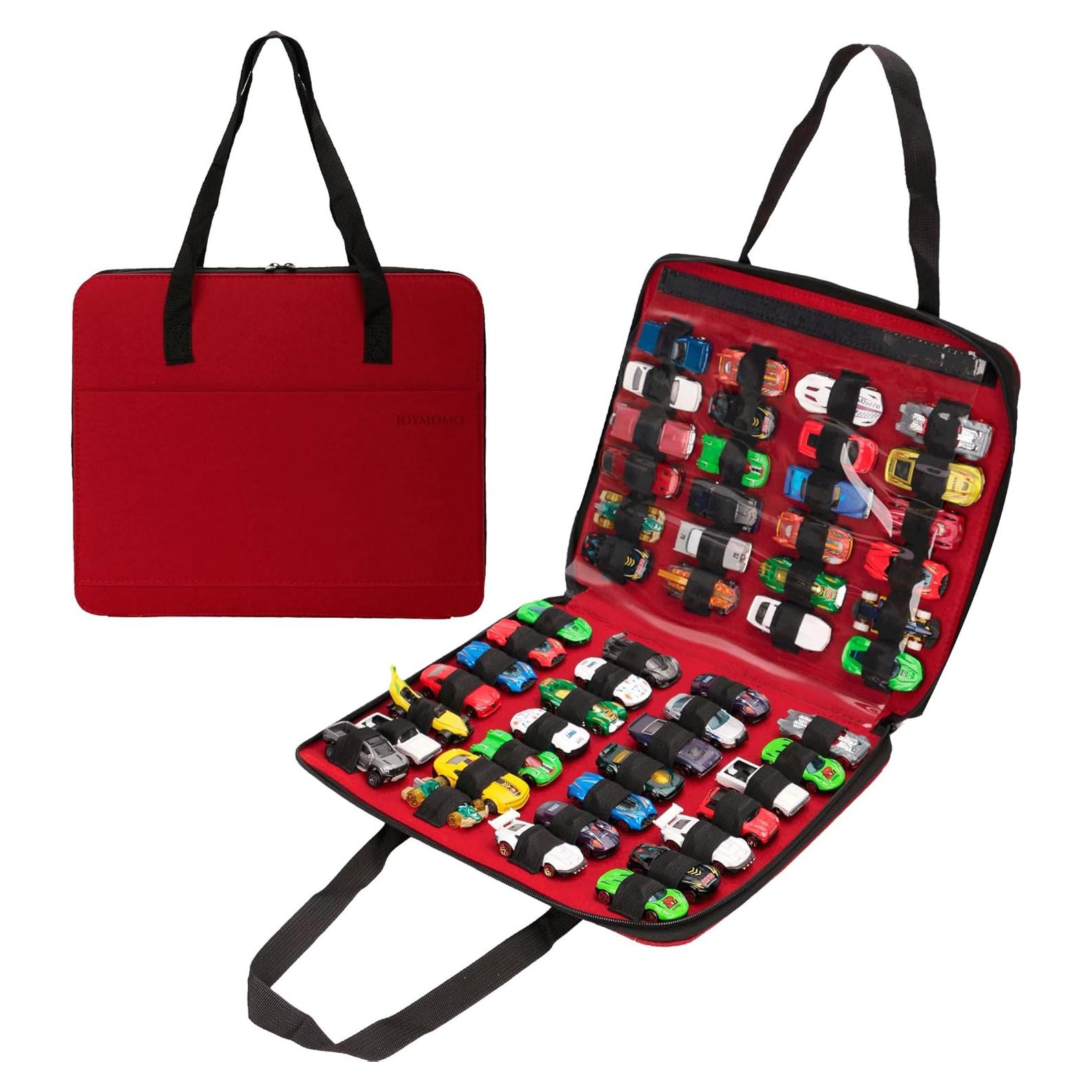 Estuche Organizador para Coches de Juguete JOYMOMO 52 Compartimentos Rojo
