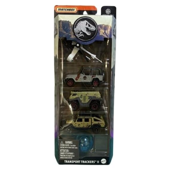 Matchbox Mundo Jurásico Transportadores II - Paquete de 5 Figuras