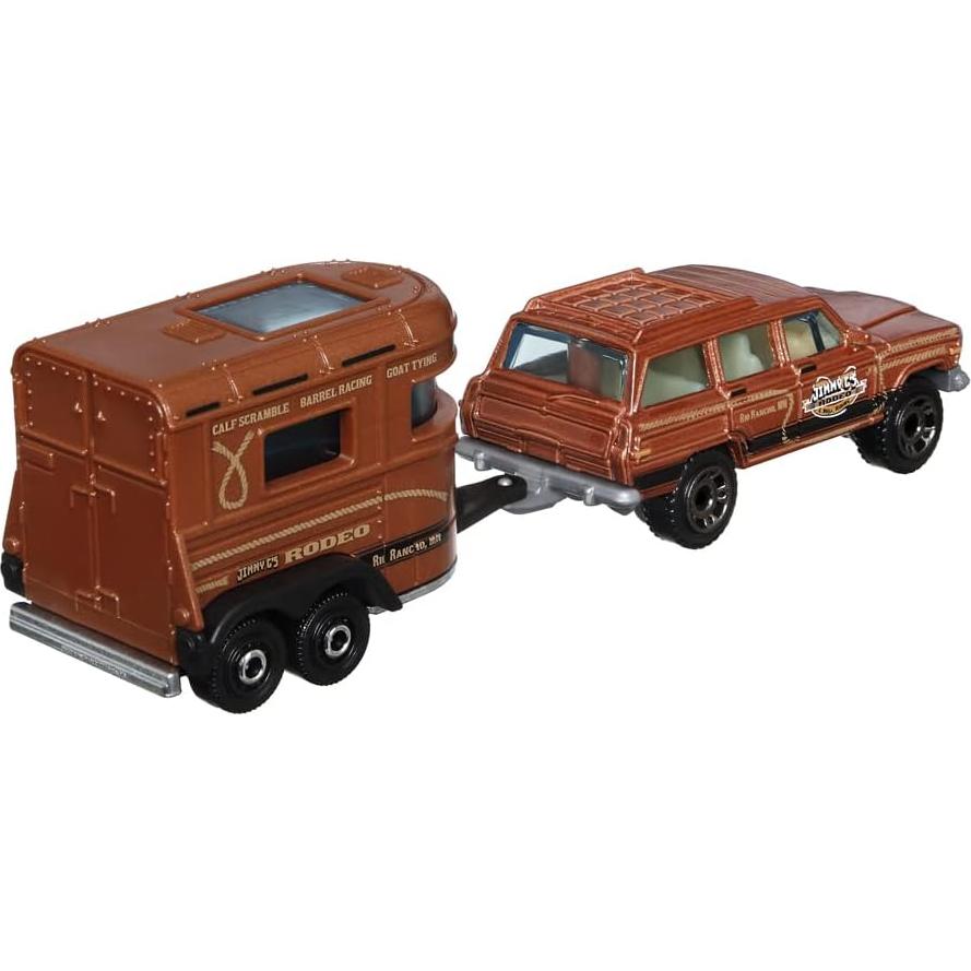 Juego de Vehículos de Juguete Matchbox Hitch & Haul - Rodeo Vaquero - Set de 6 Piezas