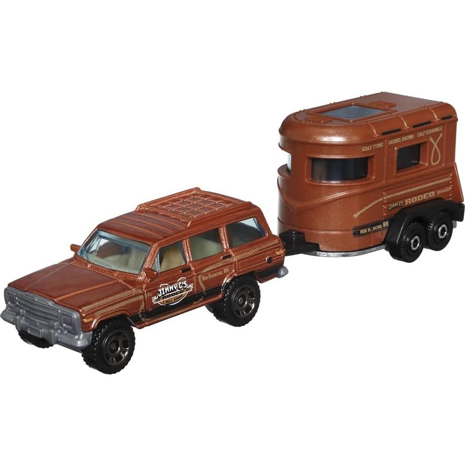 Juego de Vehículos de Juguete Matchbox Hitch & Haul - Rodeo Vaquero - Set de 6 Piezas