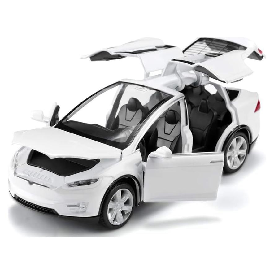 Coche de Juguete de Metal LLWEIT Modelo X con Sonido y Luces