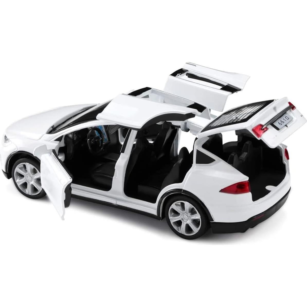 Coche de Juguete de Metal LLWEIT Modelo X con Sonido y Luces