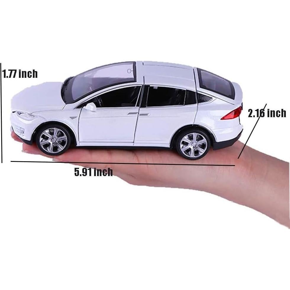 Coche de Juguete de Metal LLWEIT Modelo X con Sonido y Luces