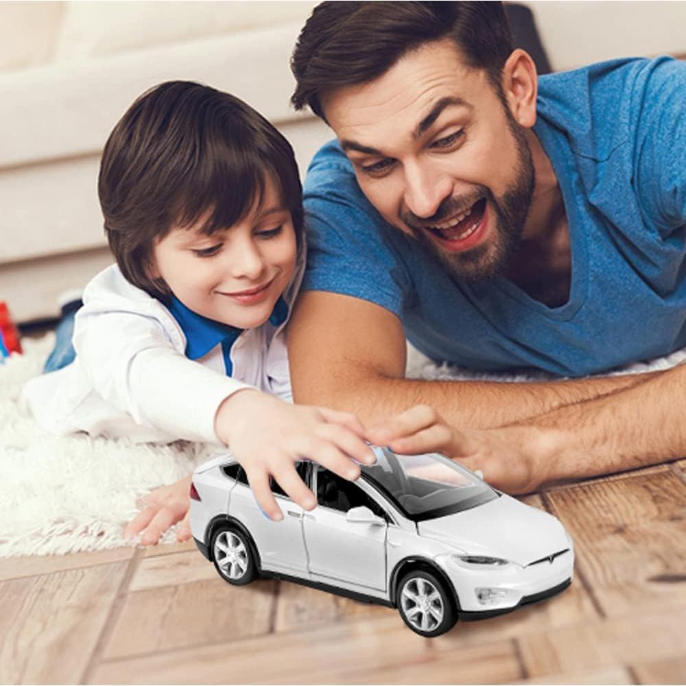 Coche de Juguete de Metal LLWEIT Modelo X con Sonido y Luces