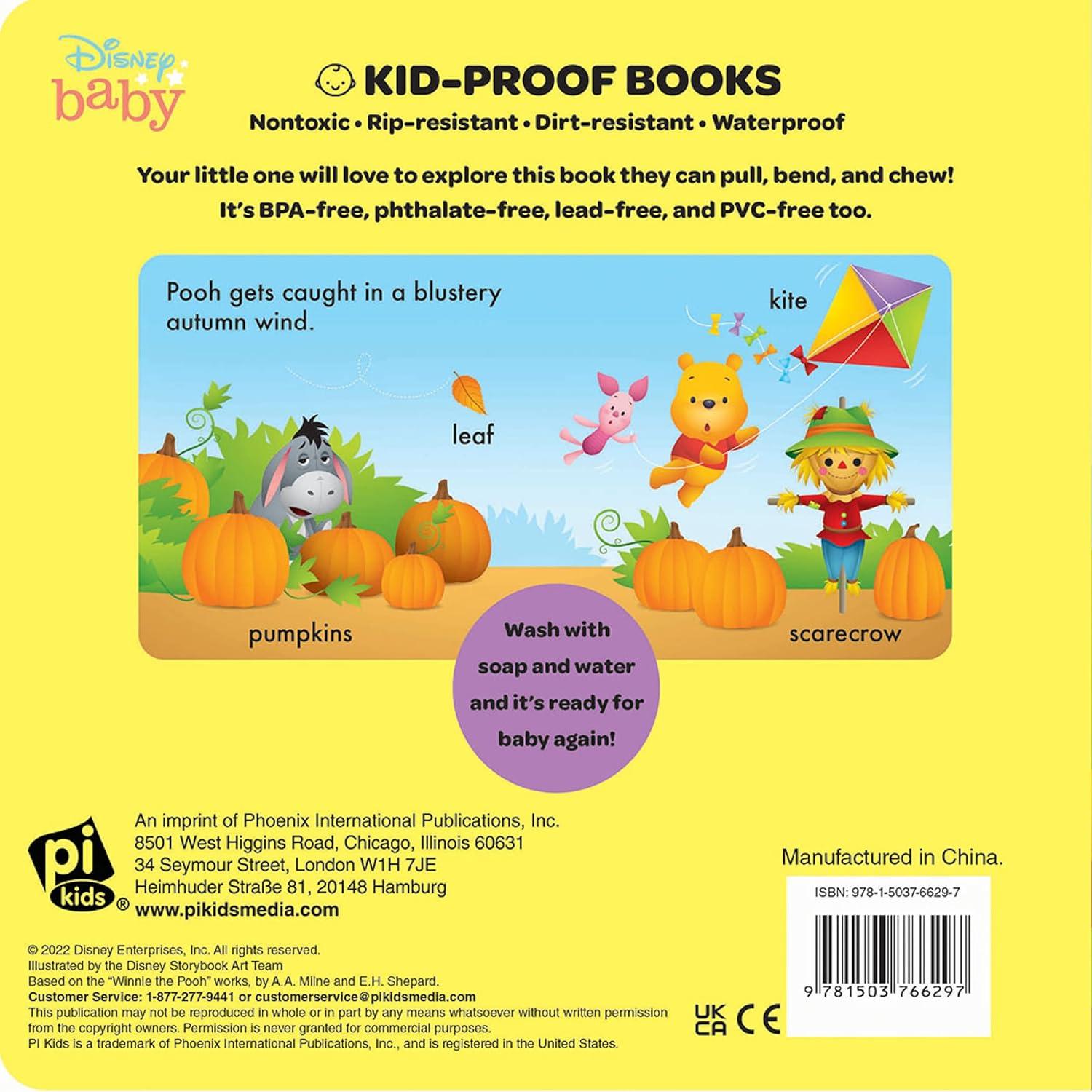 Baby Disney Winnie the Pooh - Seasons - Kid-Proof Books - Washable, Chewable, and Durable - PI Kids