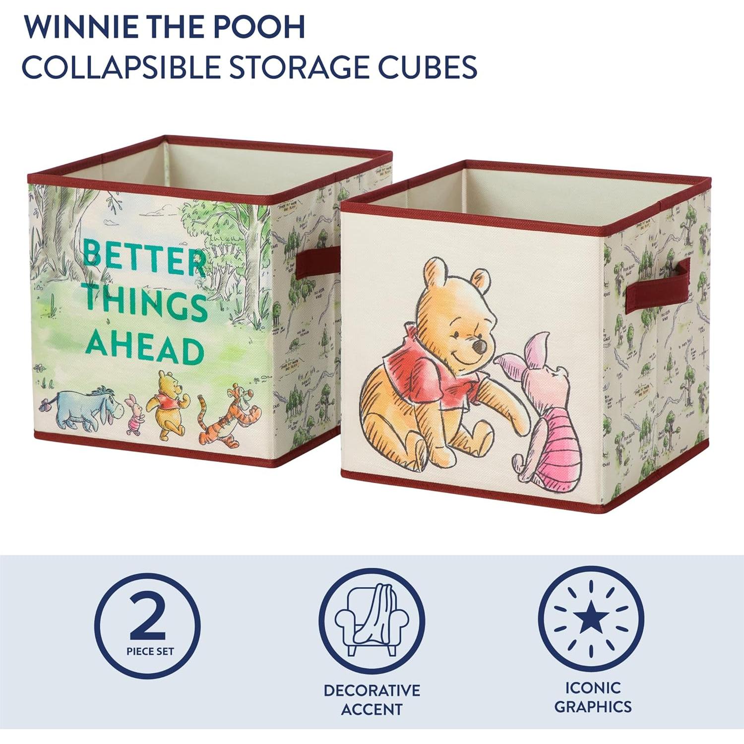 Set de 2 Cubos de Almacenamiento Winnie the Pooh 25.4 cm