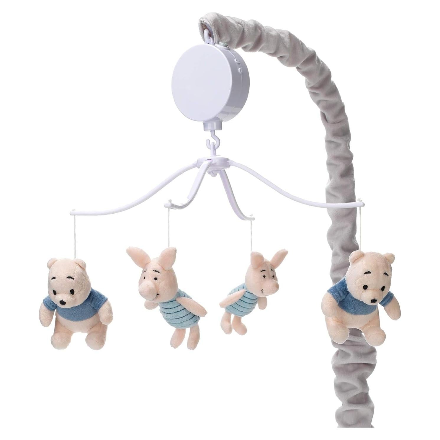 Móvil Musical para Cuna Lambs & Ivy Winnie Pooh Gris