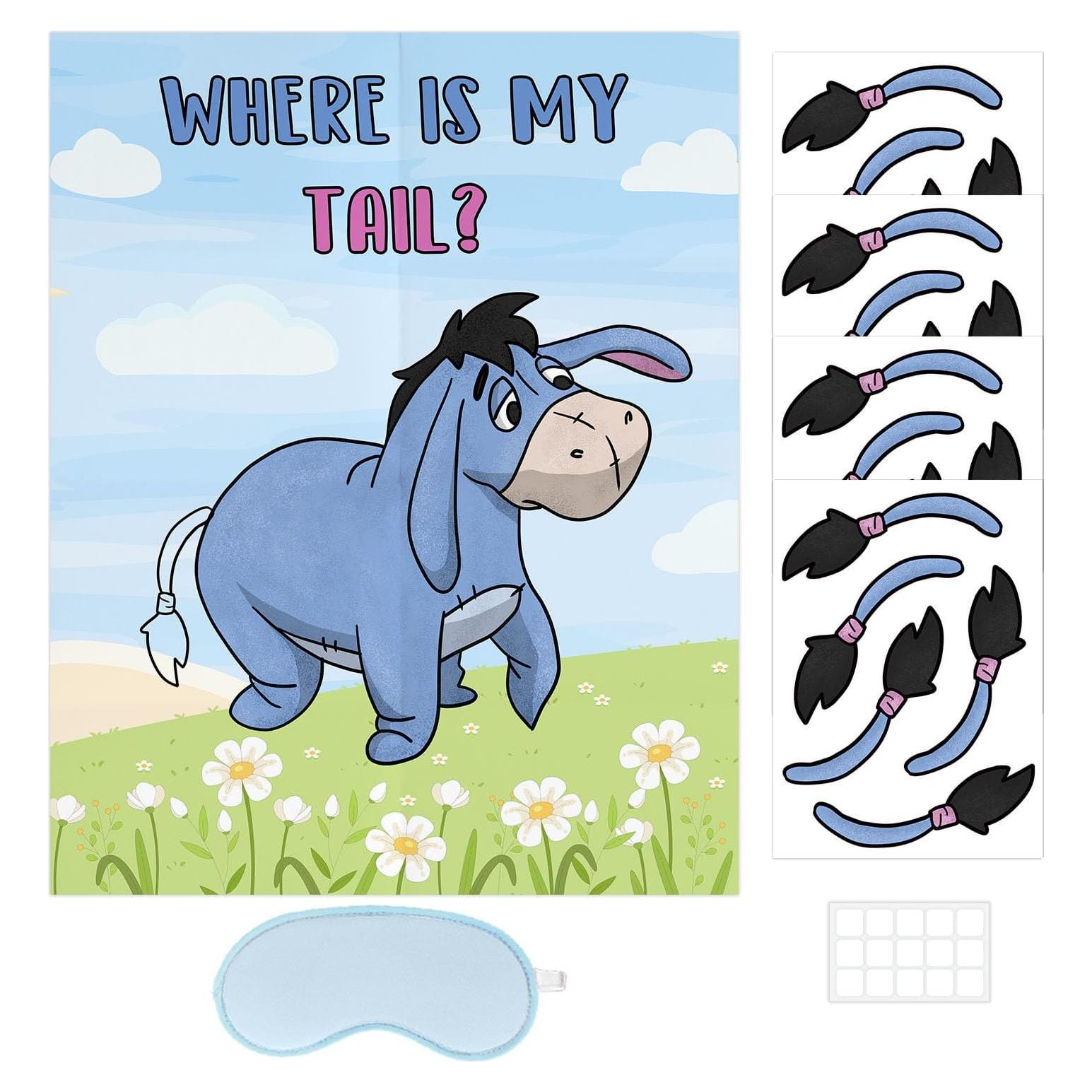 Juego de Fiesta Winnie Pooh Pin The Tail - Set de 20 Pegatinas