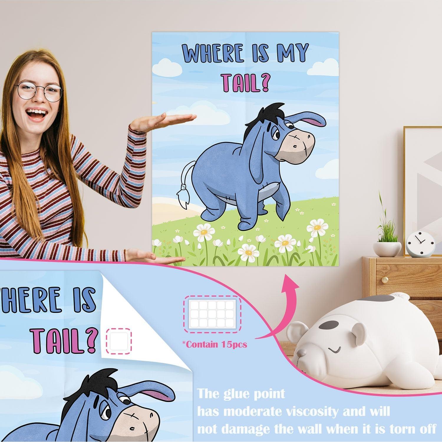 Juego de Fiesta Winnie Pooh Pin The Tail - Set de 20 Pegatinas