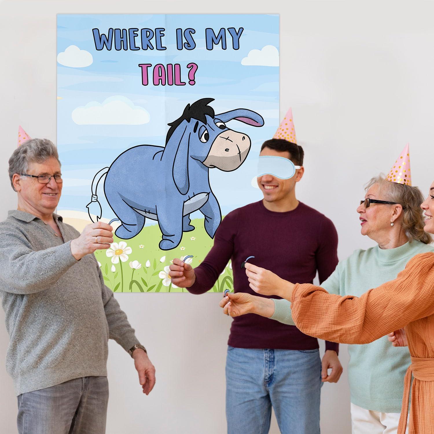 Juego de Fiesta Winnie Pooh Pin The Tail - Set de 20 Pegatinas