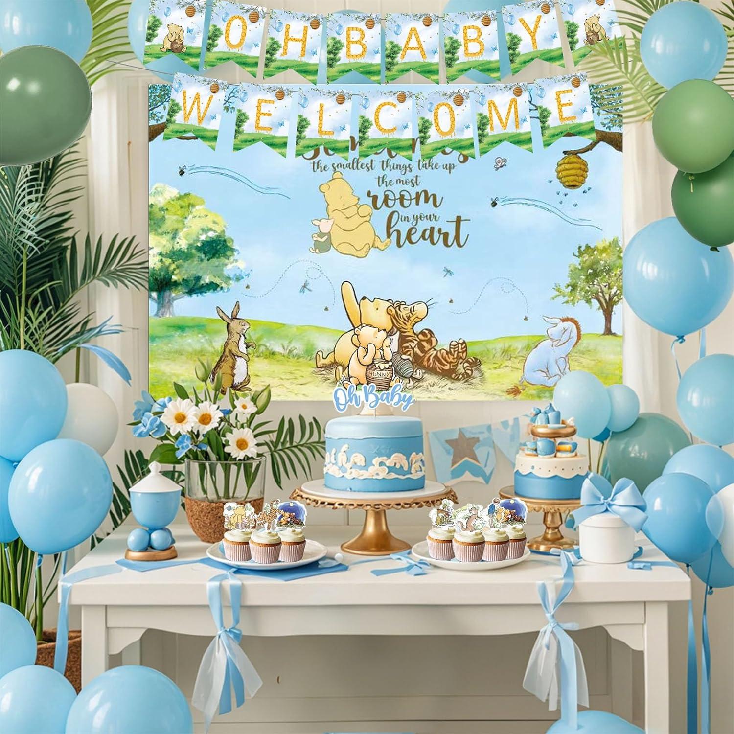 Kit de Decoraciones Baby Shower Winnie Pooh 159 Piezas