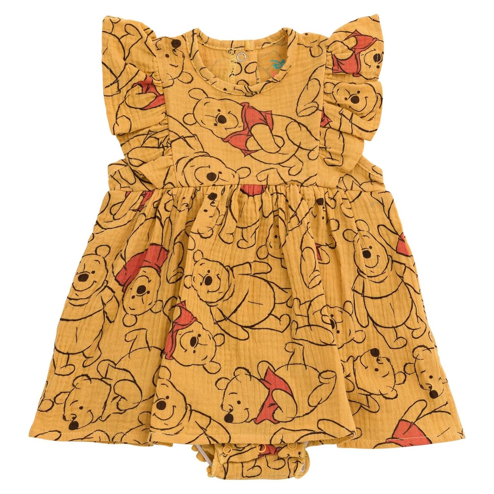 Disney Winnie the Pooh Mickey Mouse Outfit Set Shortall Dress Newborn to Little Kid