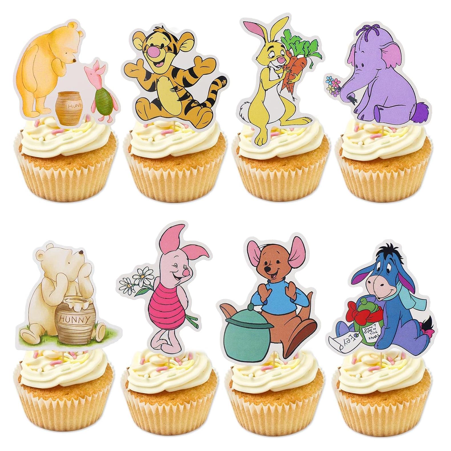 Decoraciones de Cupcake Winnie Pooh MEMOVAN 48 Piezas