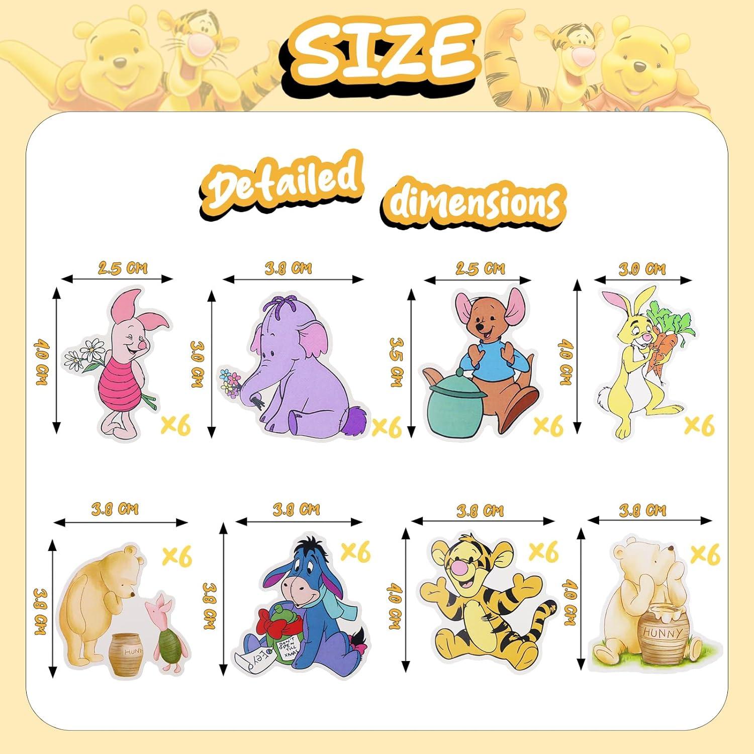 Decoraciones de Cupcake Winnie Pooh MEMOVAN 48 Piezas