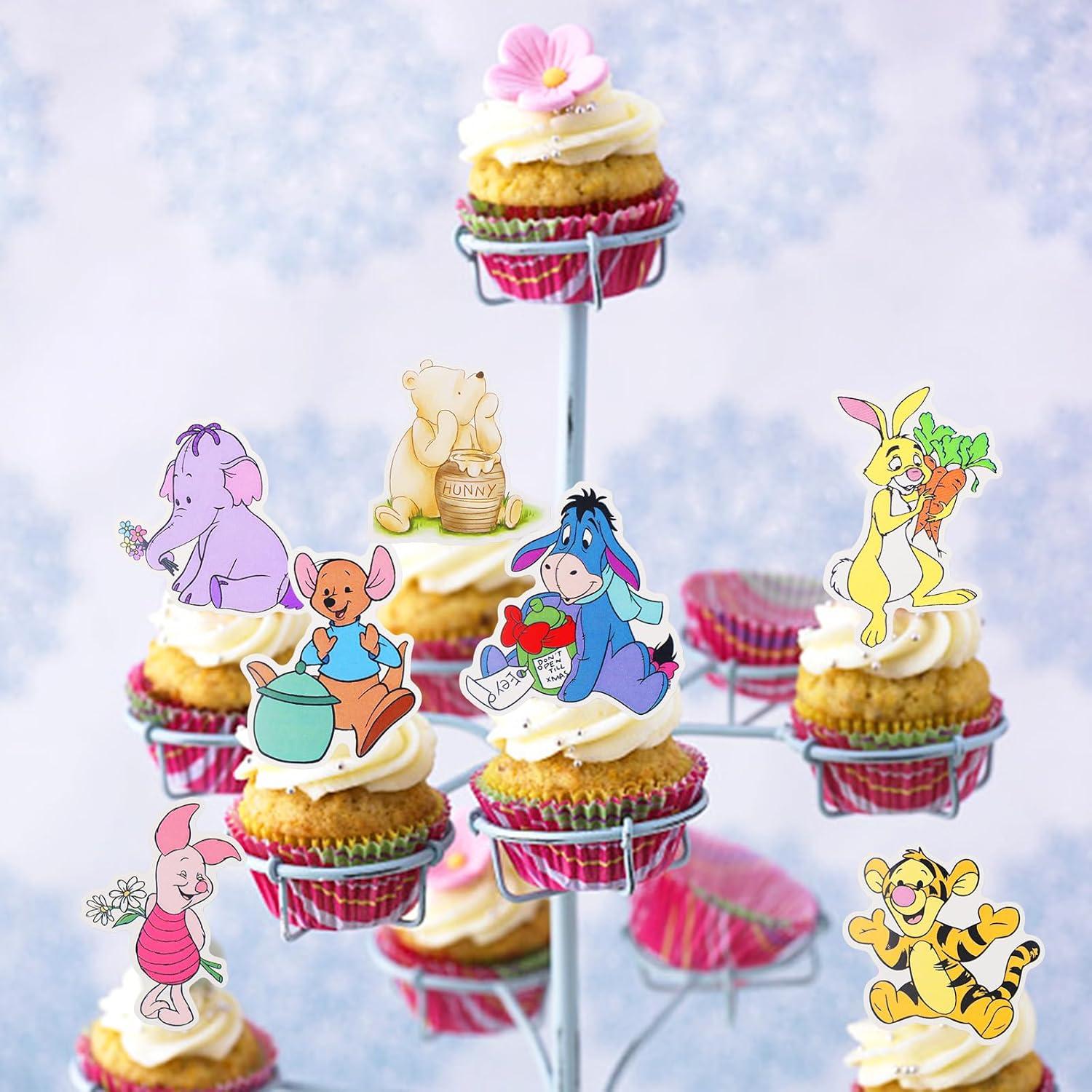 Decoraciones de Cupcake Winnie Pooh MEMOVAN 48 Piezas