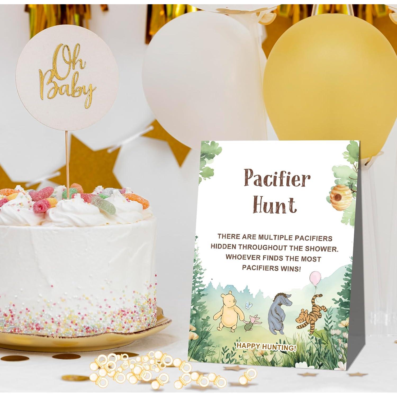 Set de Juegos de Baby Shower Winnie 143 Pcs ALodr Decoración