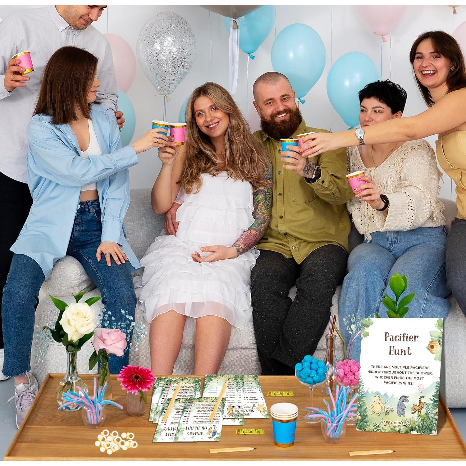 Set de Juegos de Baby Shower Winnie 143 Pcs ALodr Decoración