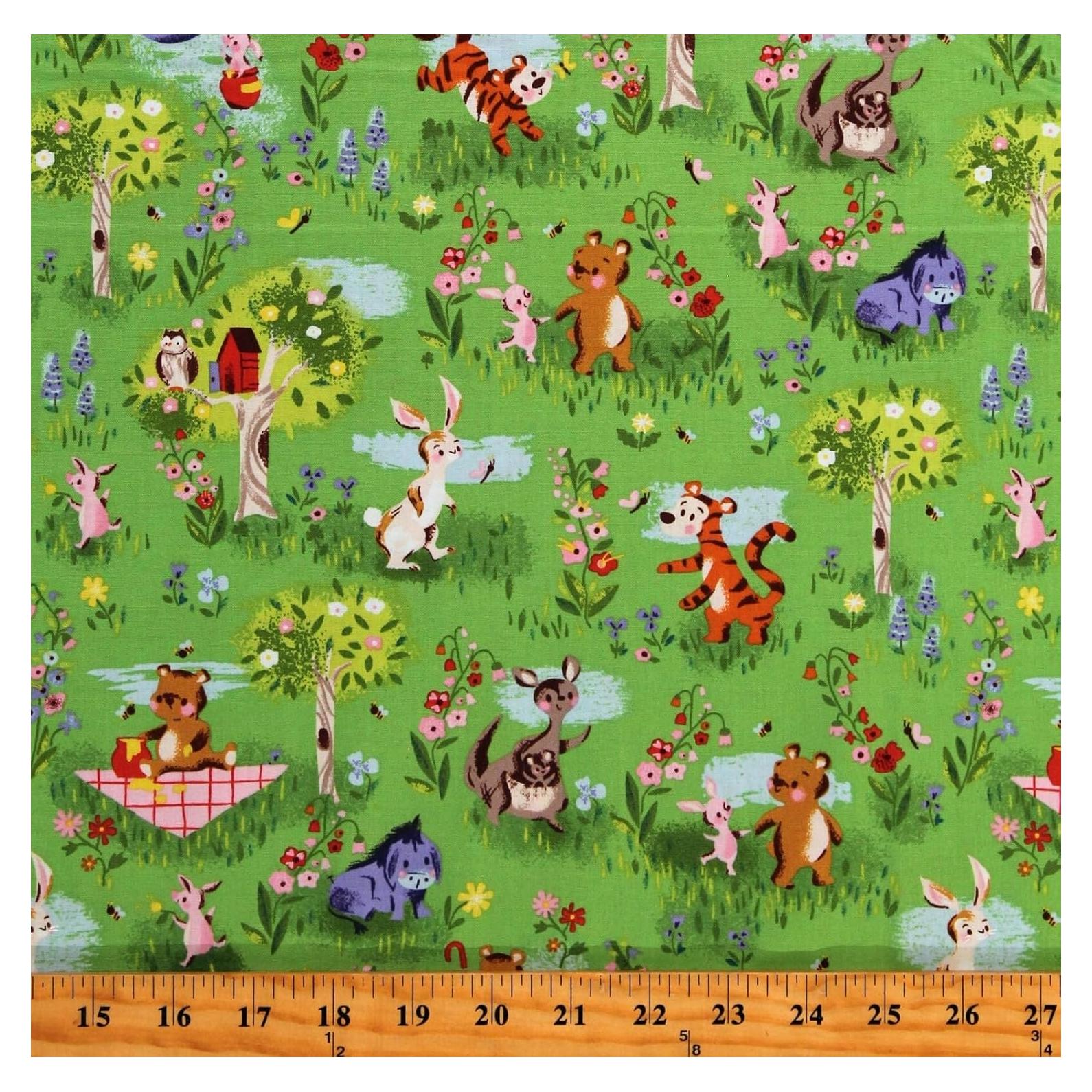 Tela de Coser FlashPhoenix Algodón 100 Winnie Pooh 91.44x111.76cm