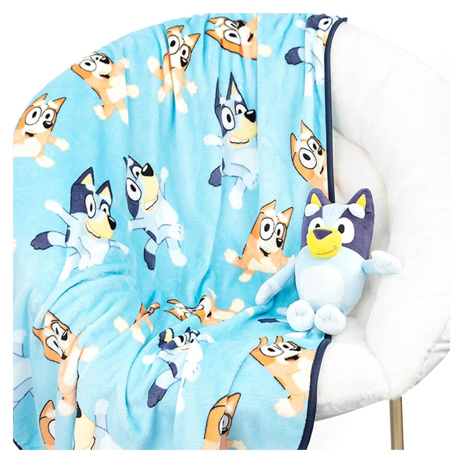 Juego de Manta y Almohada Bluey Jay Franco 2 Piezas 101.6x127 cm