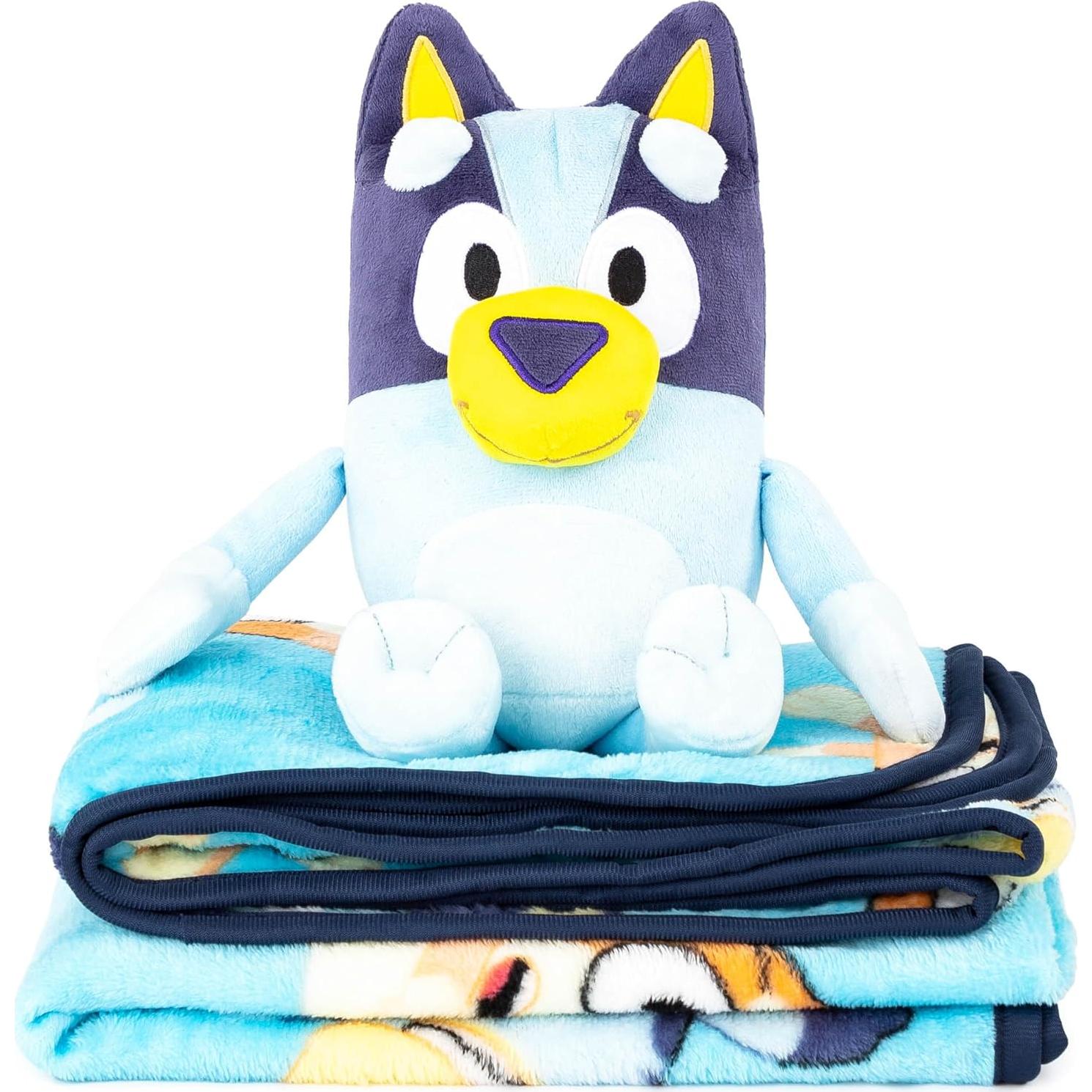 Juego de Manta y Almohada Bluey Jay Franco 2 Piezas 101.6x127 cm