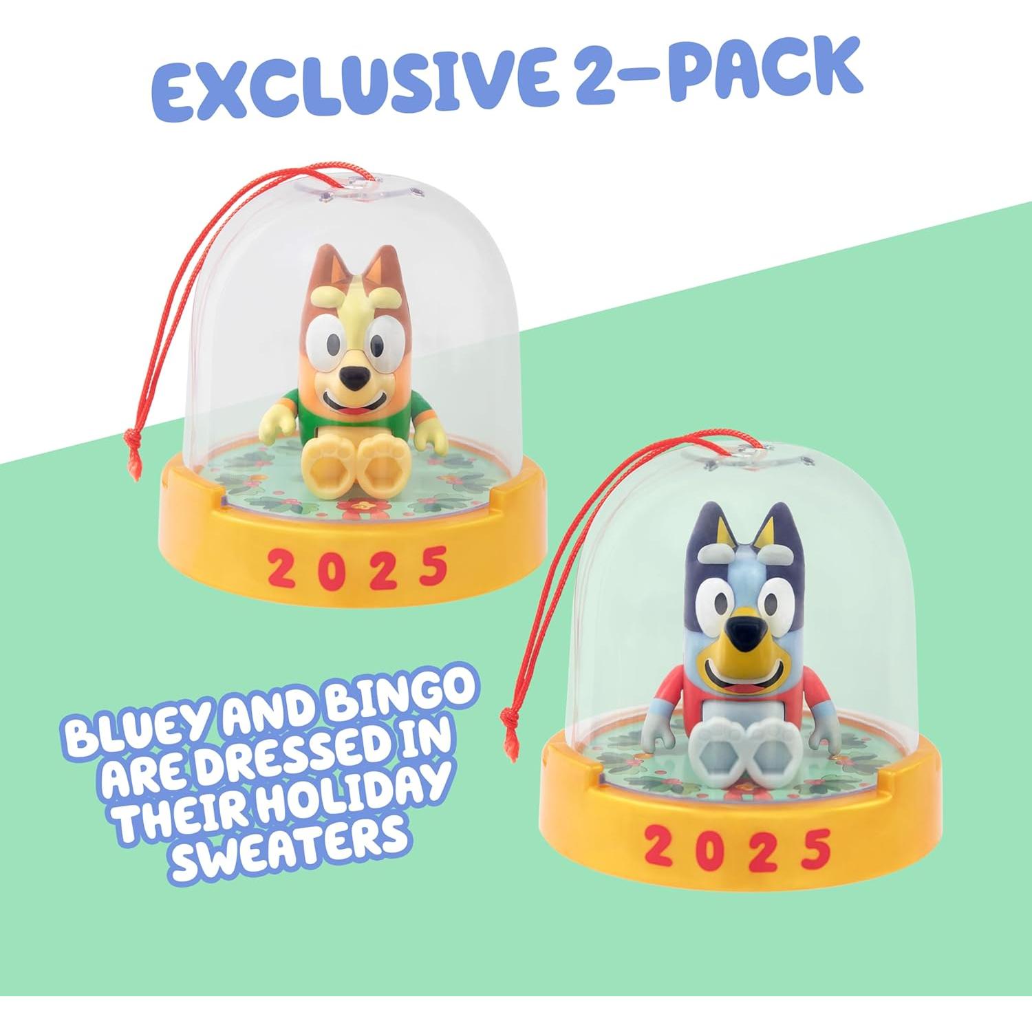 Adornos Navideños Bluey y Bingo 2025 - Figuras Poseables