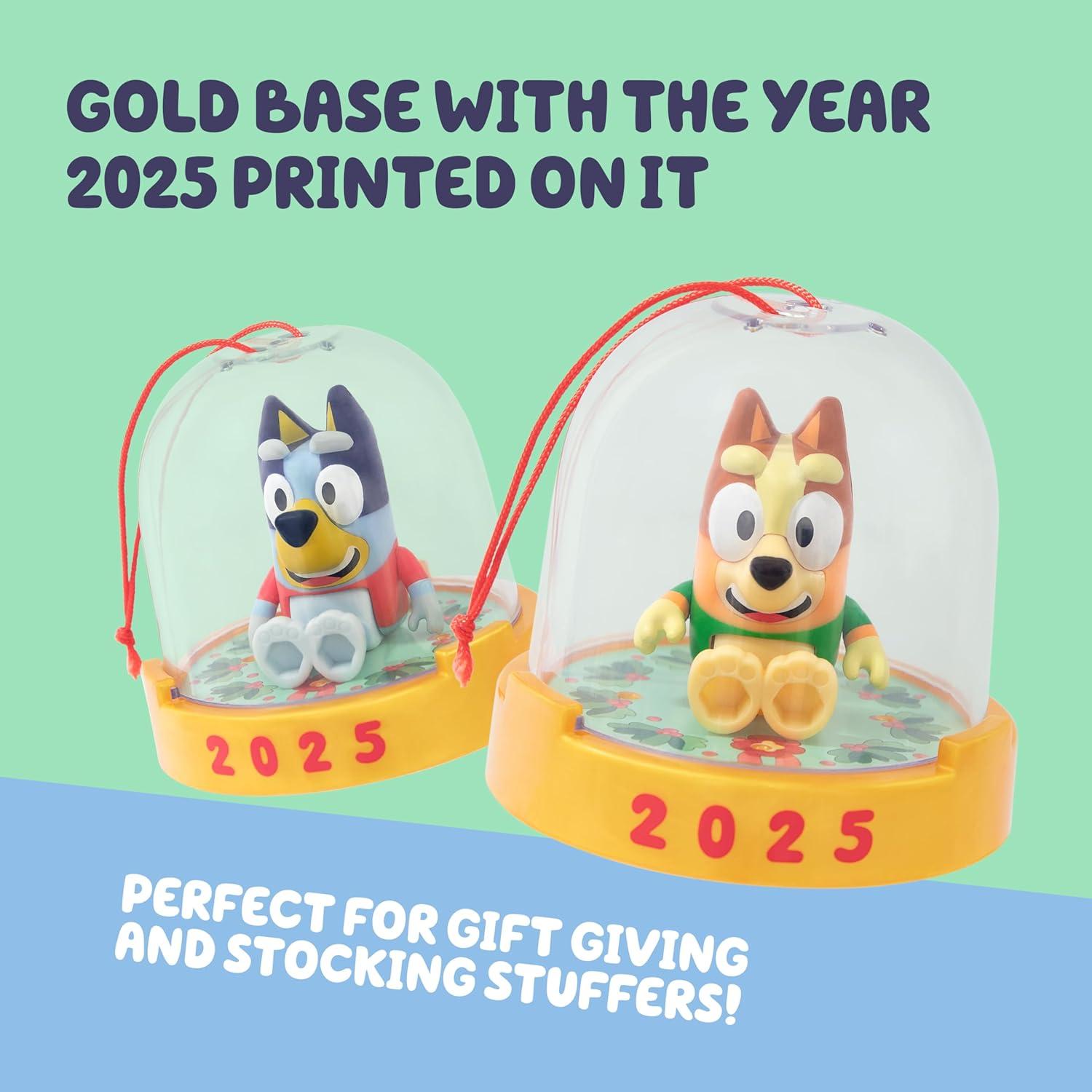 Adornos Navideños Bluey y Bingo 2025 - Figuras Poseables