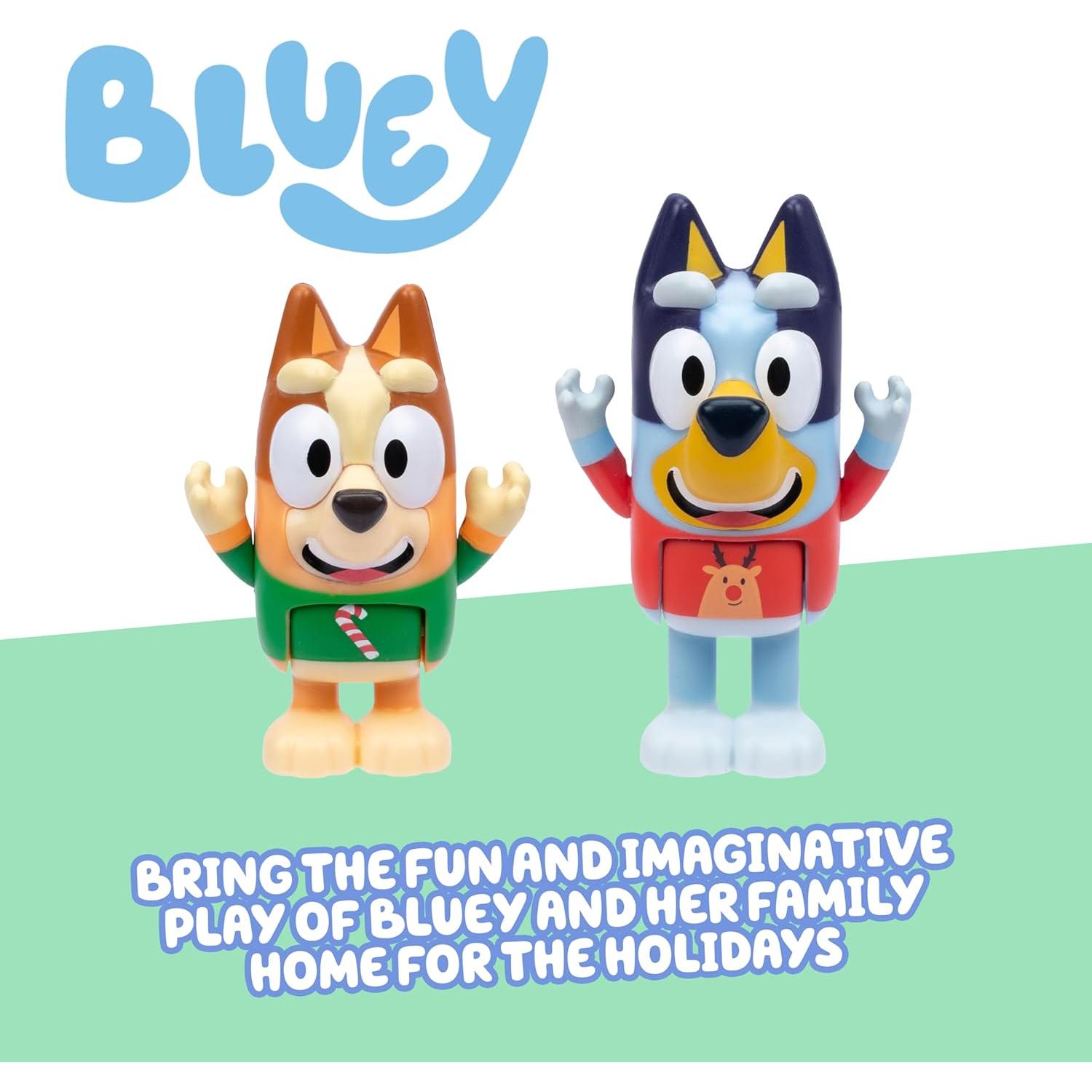 Adornos Navideños Bluey y Bingo 2025 - Figuras Poseables