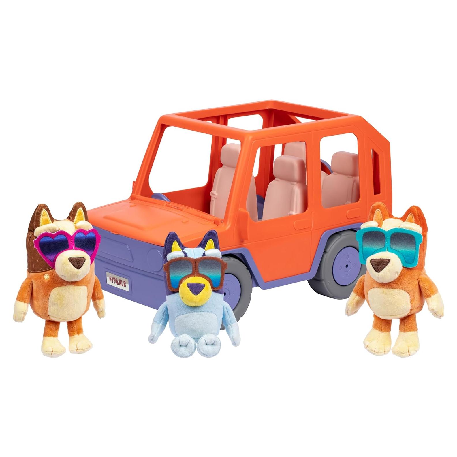 Auto de Juguete Bluey Big Heeler 4WD con Peluches