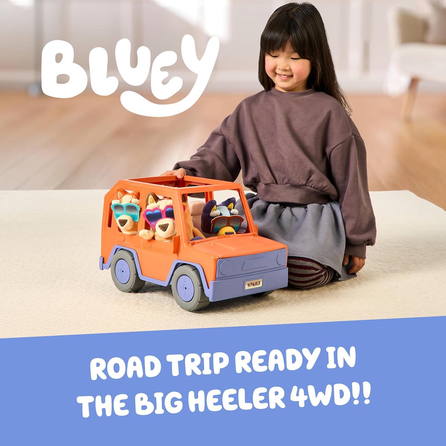 Auto de Juguete Bluey Big Heeler 4WD con Peluches