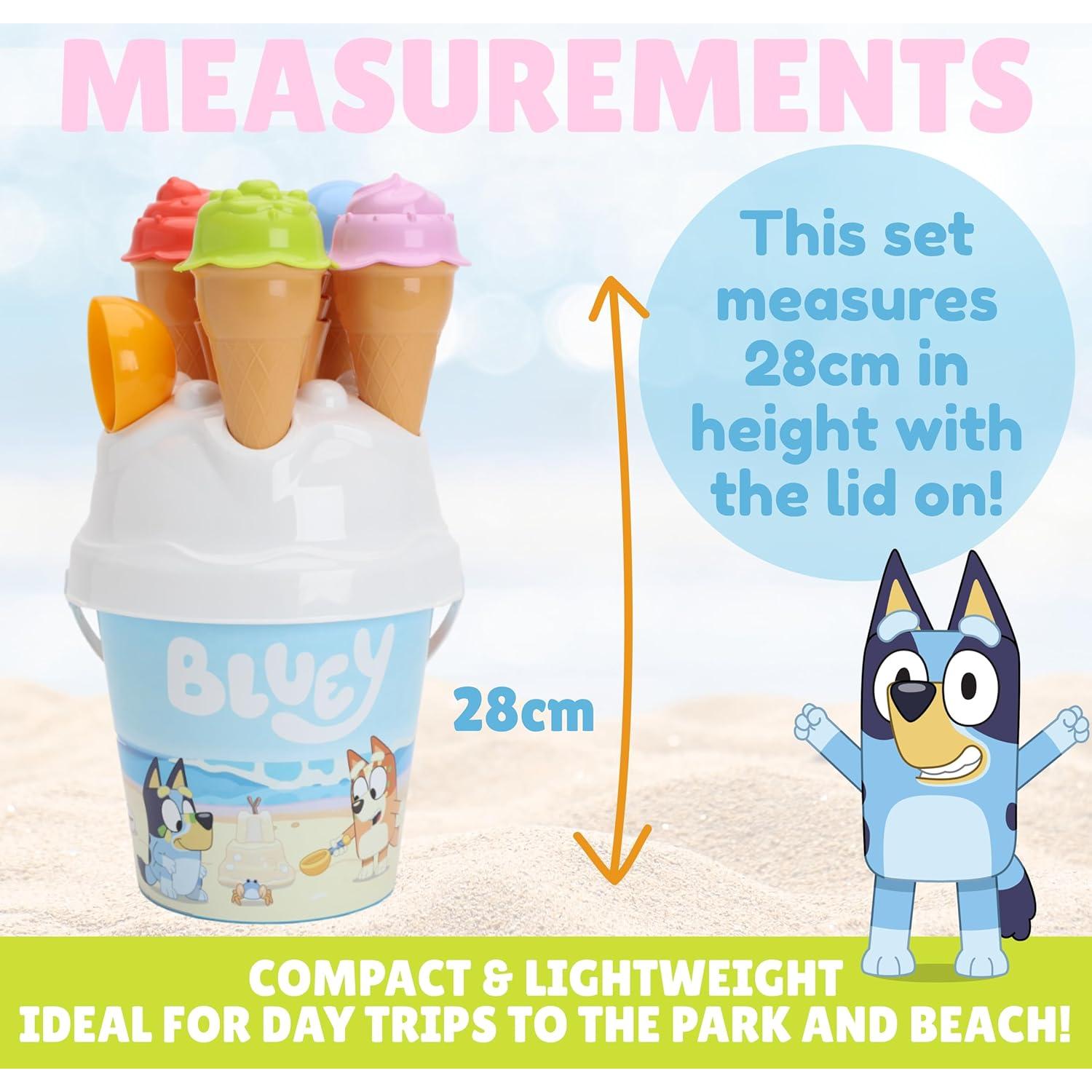 Juego de cubo y pala Toyland Bluey 14 piezas para playa