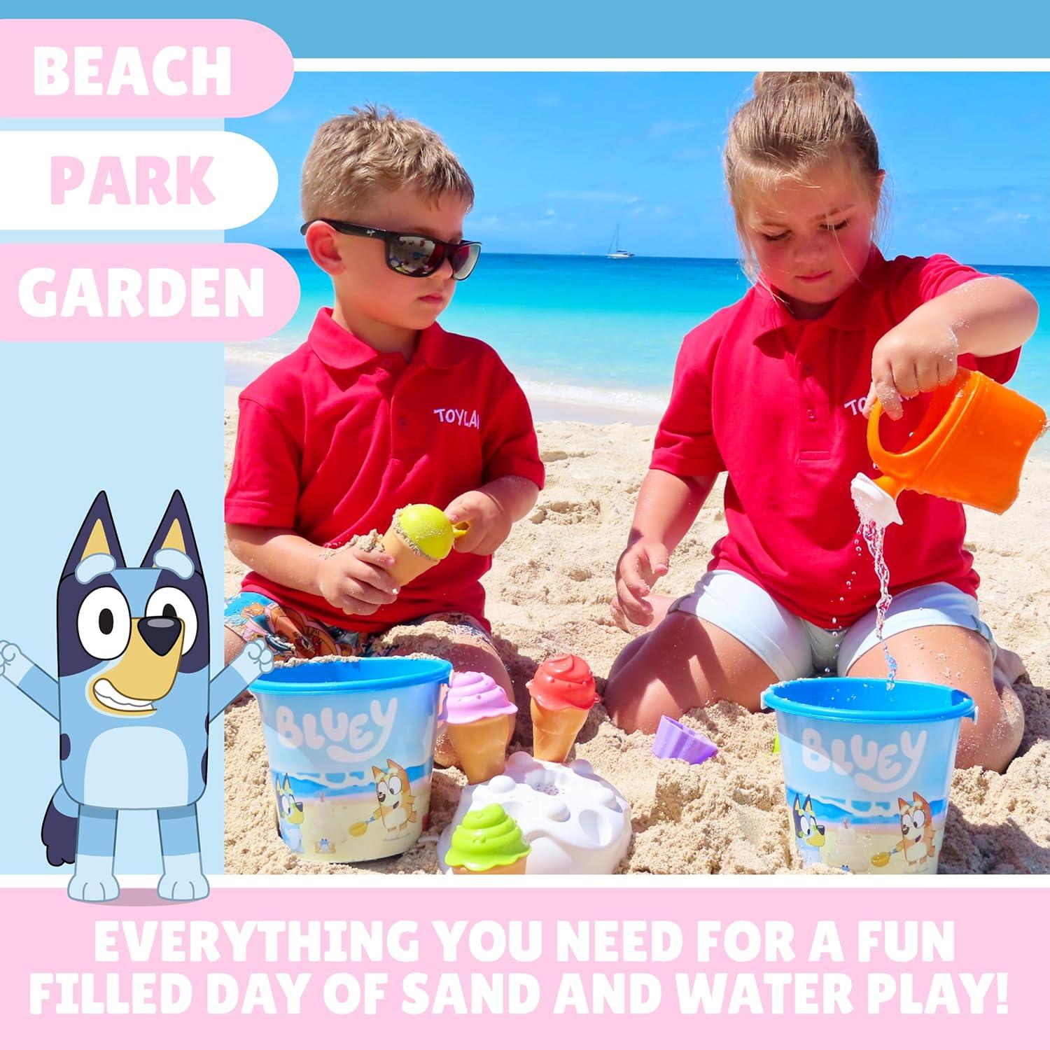 Juego de cubo y pala Toyland Bluey 14 piezas para playa