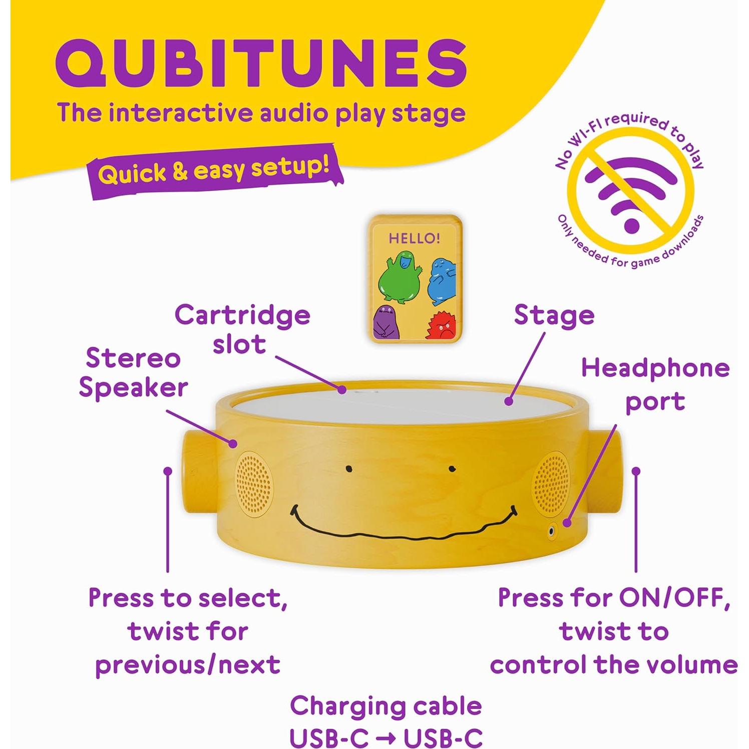 Juego Interactivo de Audio Qubitunes para Niños 3-8 Años