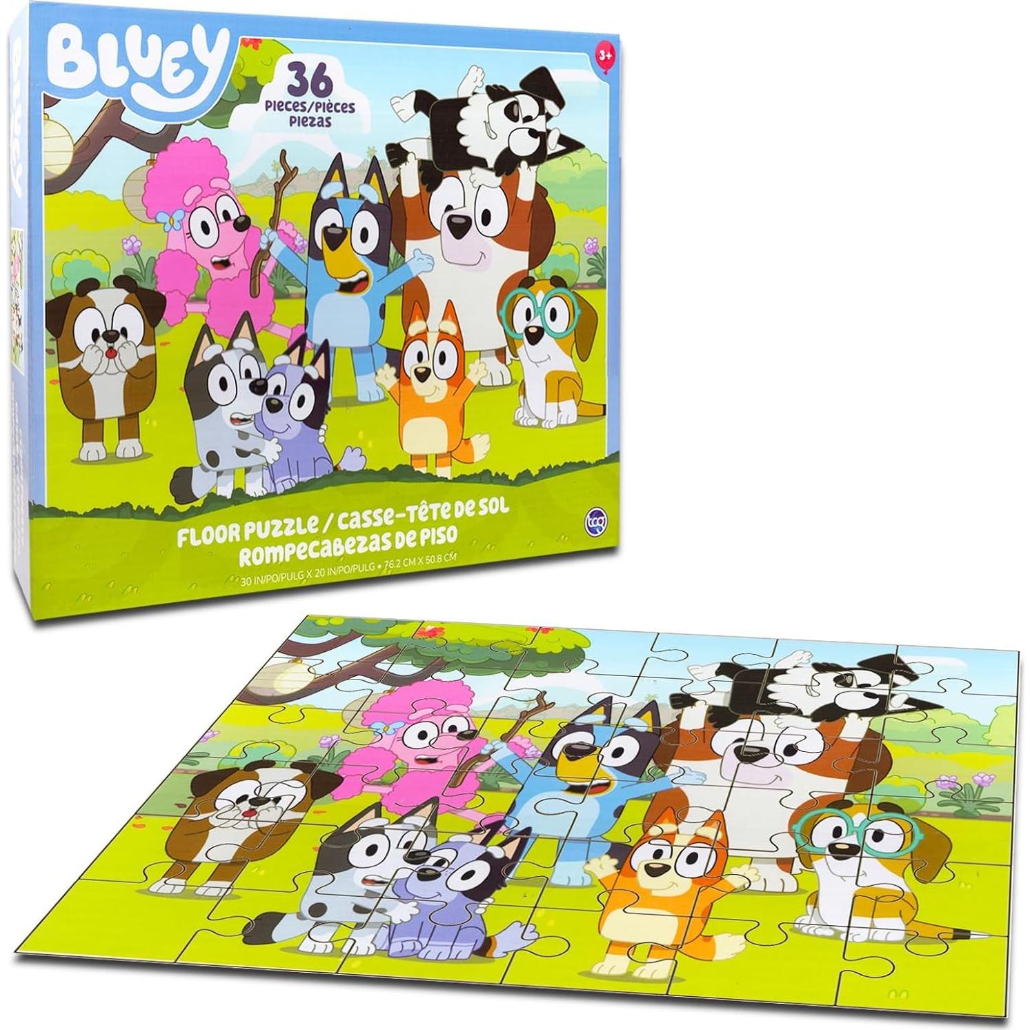 Rompecabezas de Suelo Bluey 36 Piezas para Niños 3 a 5 Años