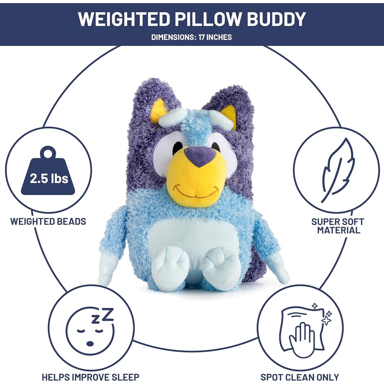 Almohada de Peluche con Peso Bluey Jay Franco 43 cm Azul