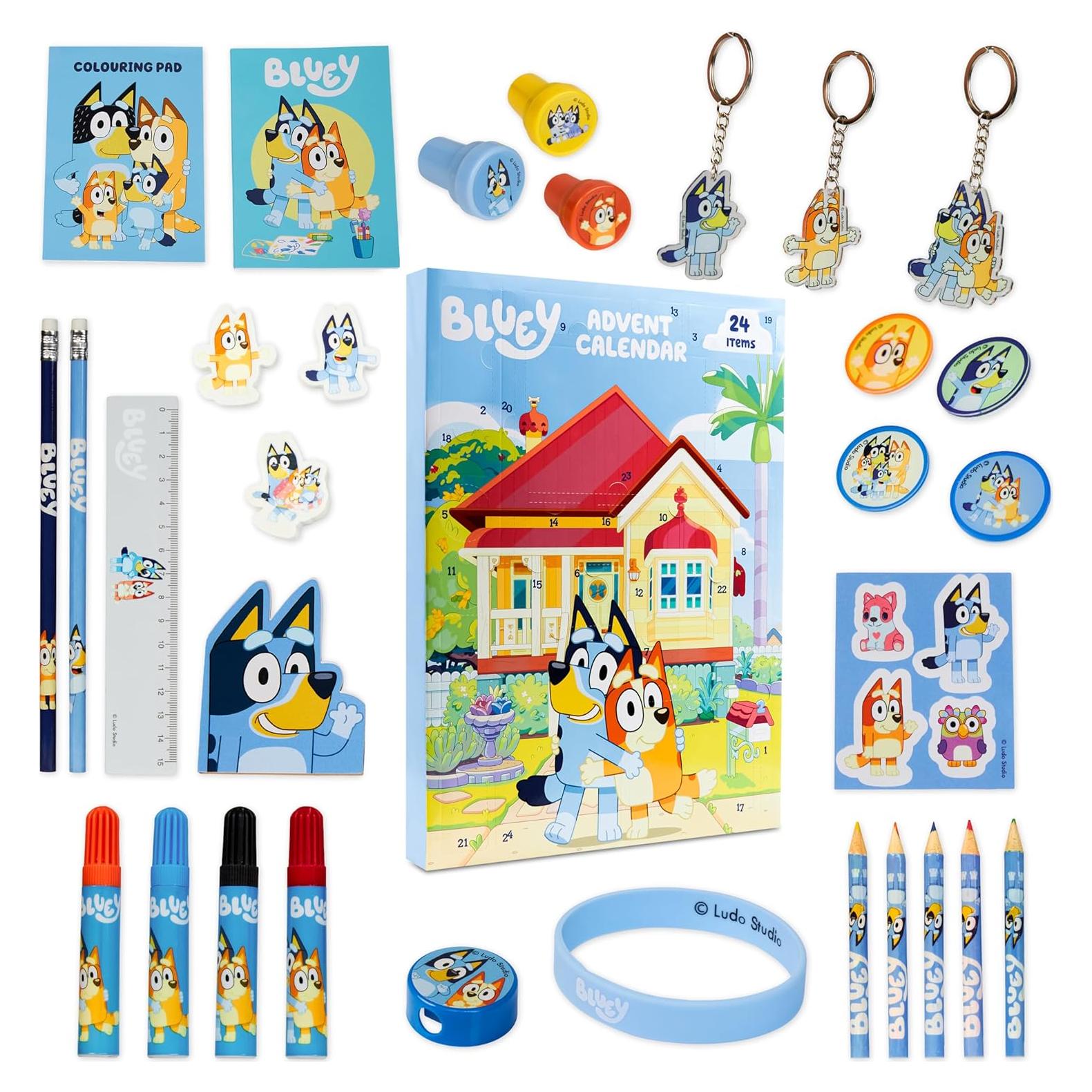 Calendario de Adviento Bluey 2025 con 24 Sorpresas y Juguetes
