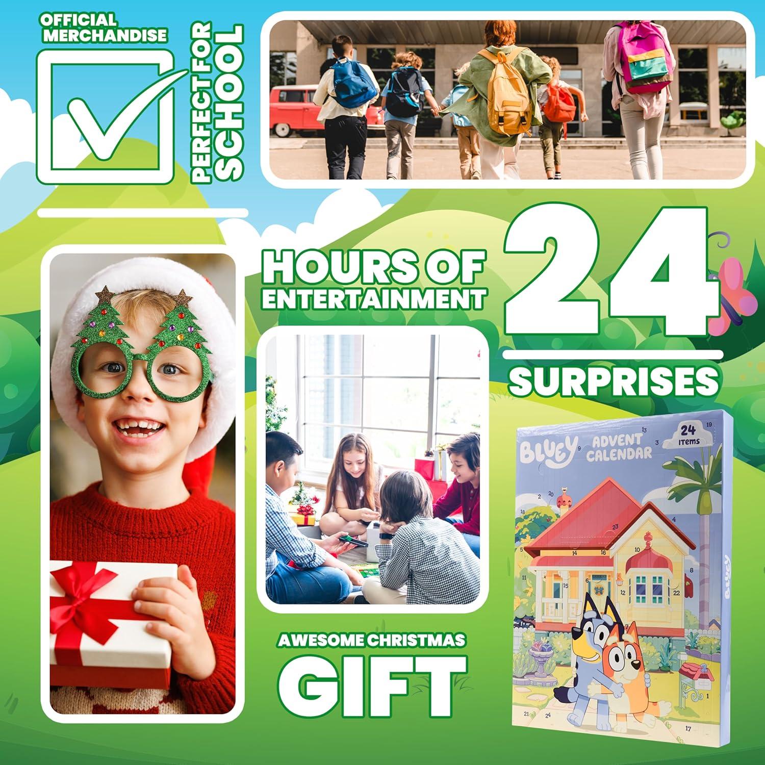 Calendario de Adviento Bluey 2025 con 24 Sorpresas y Juguetes