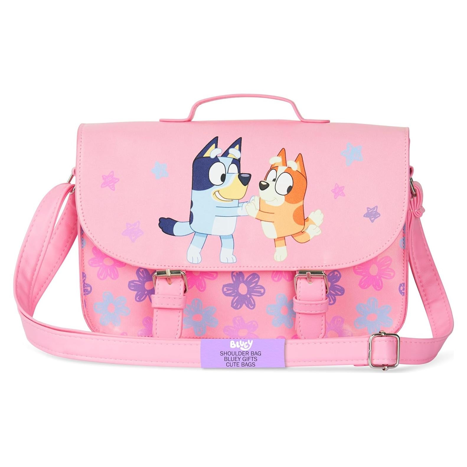 Bolso Bandolera Bluey para Niñas Rosa 25x17x6 cm
