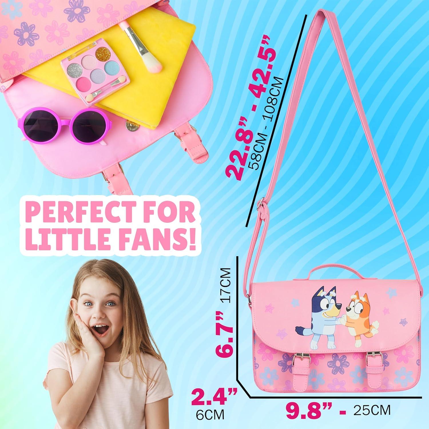 Bolso Bandolera Bluey para Niñas Rosa 25x17x6 cm