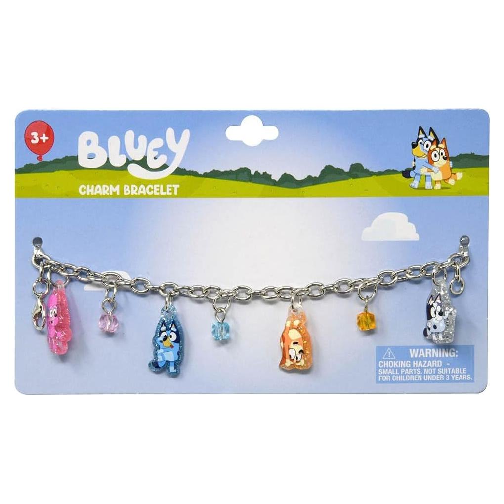 Pulsera de Encanto Disney Bluey 17.78 cm con 4 Encantos Brillantes