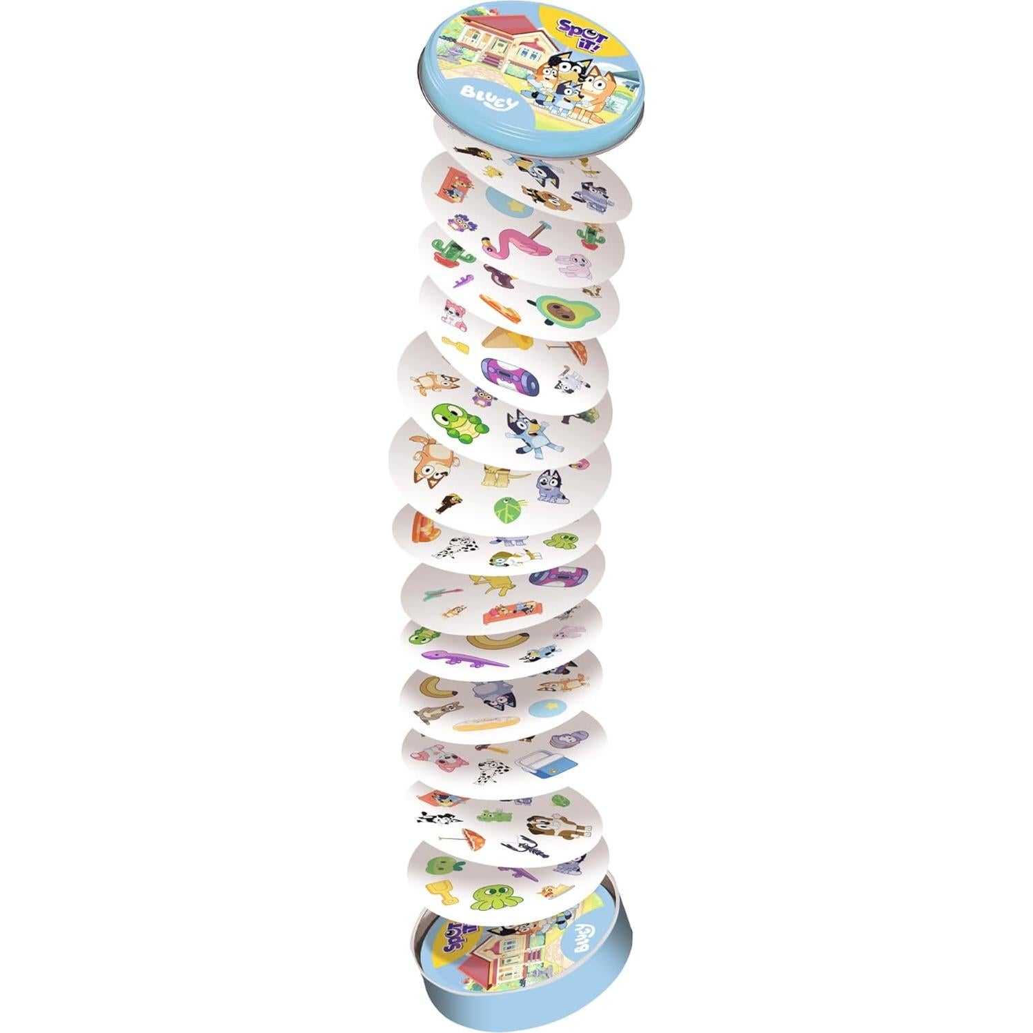 Juego de Cartas Spot It! Bluey - Diversión Familiar 2-8 Jugadores