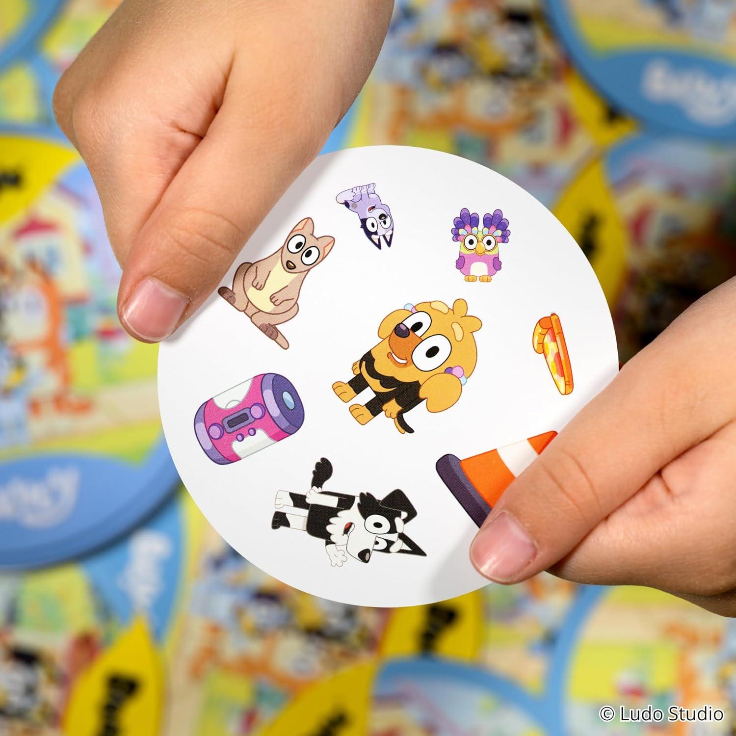 Juego de Cartas Spot It! Bluey - Diversión Familiar 2-8 Jugadores