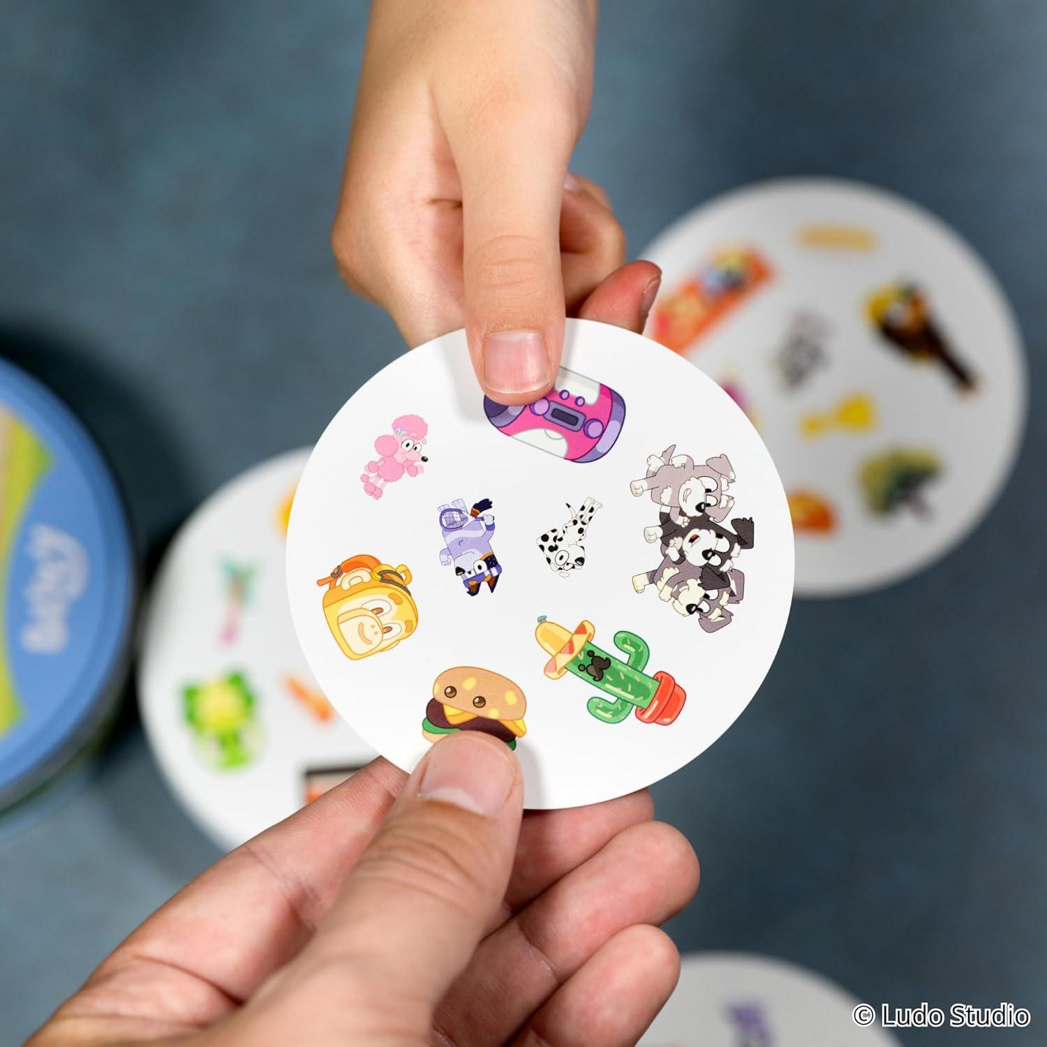 Juego de Cartas Spot It! Bluey - Diversión Familiar 2-8 Jugadores