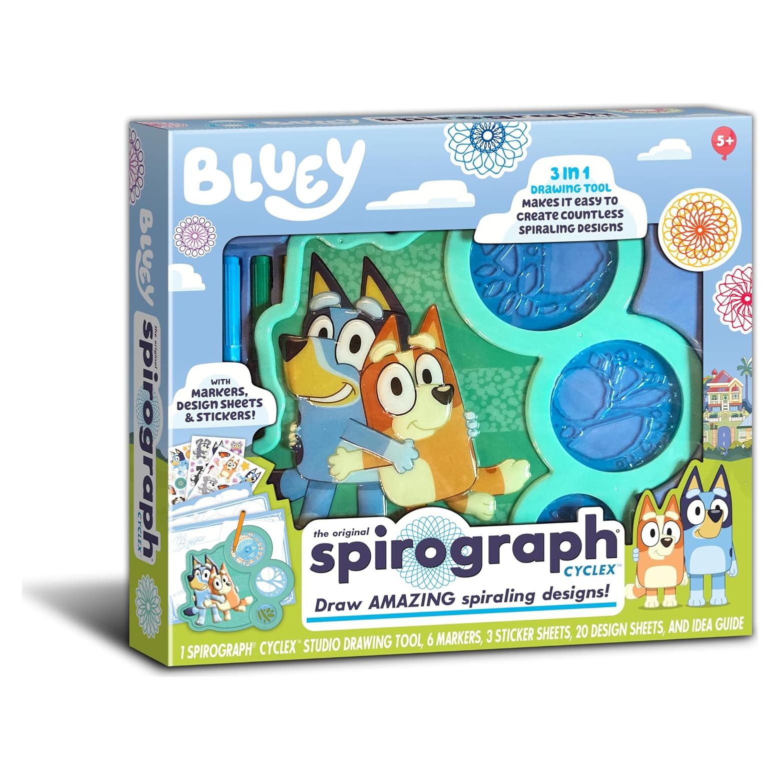Juego de Dibujo Spirograph Cyclex Bluey - Arte en Espiral para Niños