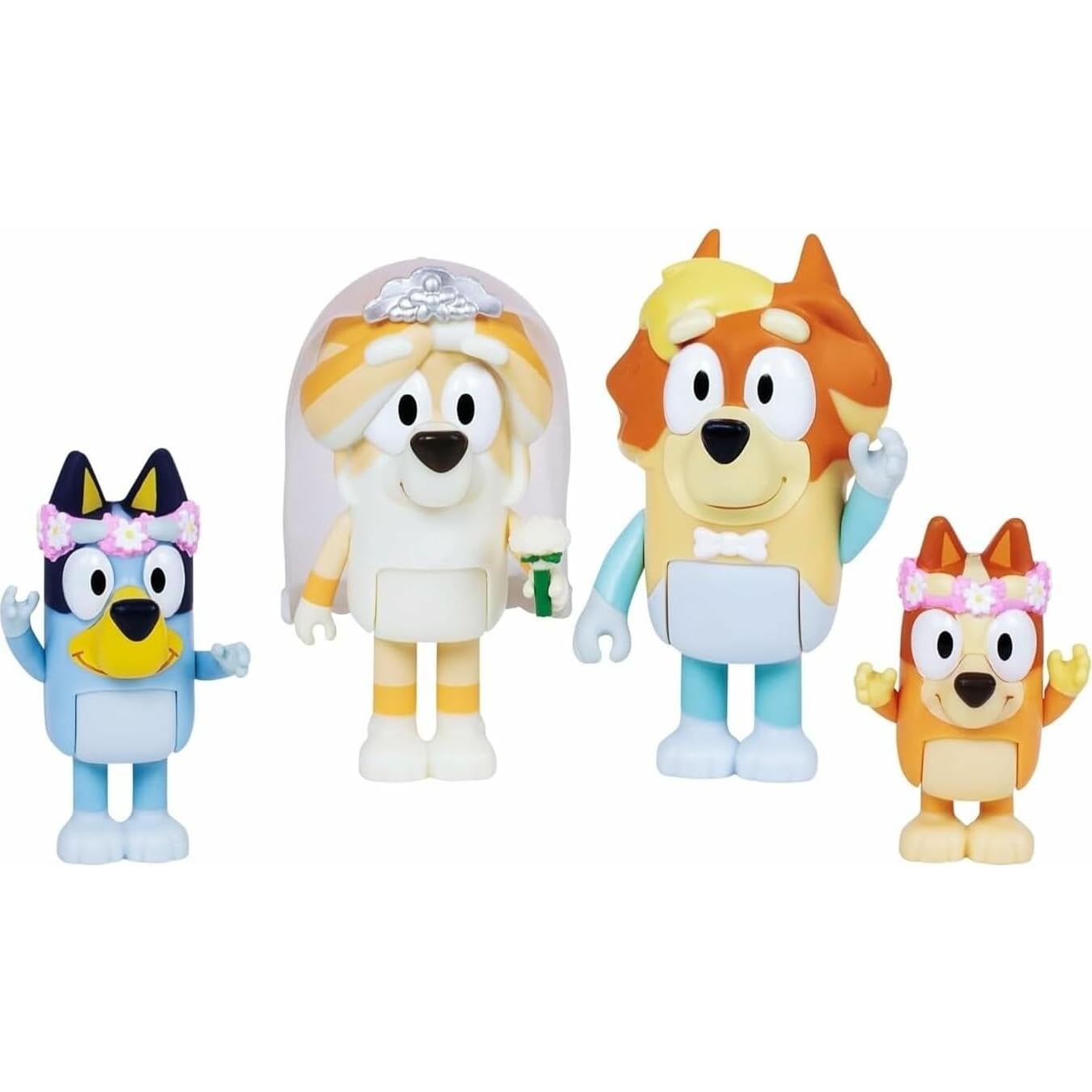 Paquete de 4 Figuras Articuladas Bluey - Famosa