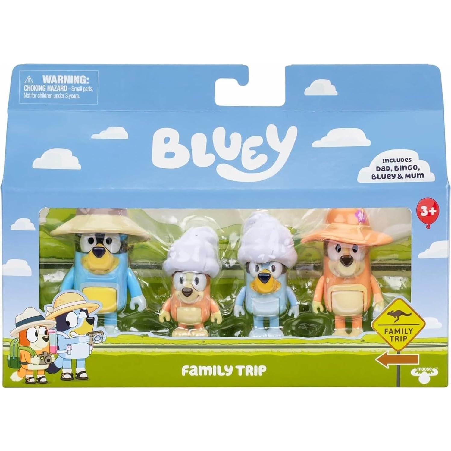 Paquete de 4 Figuras Articuladas Bluey - Famosa
