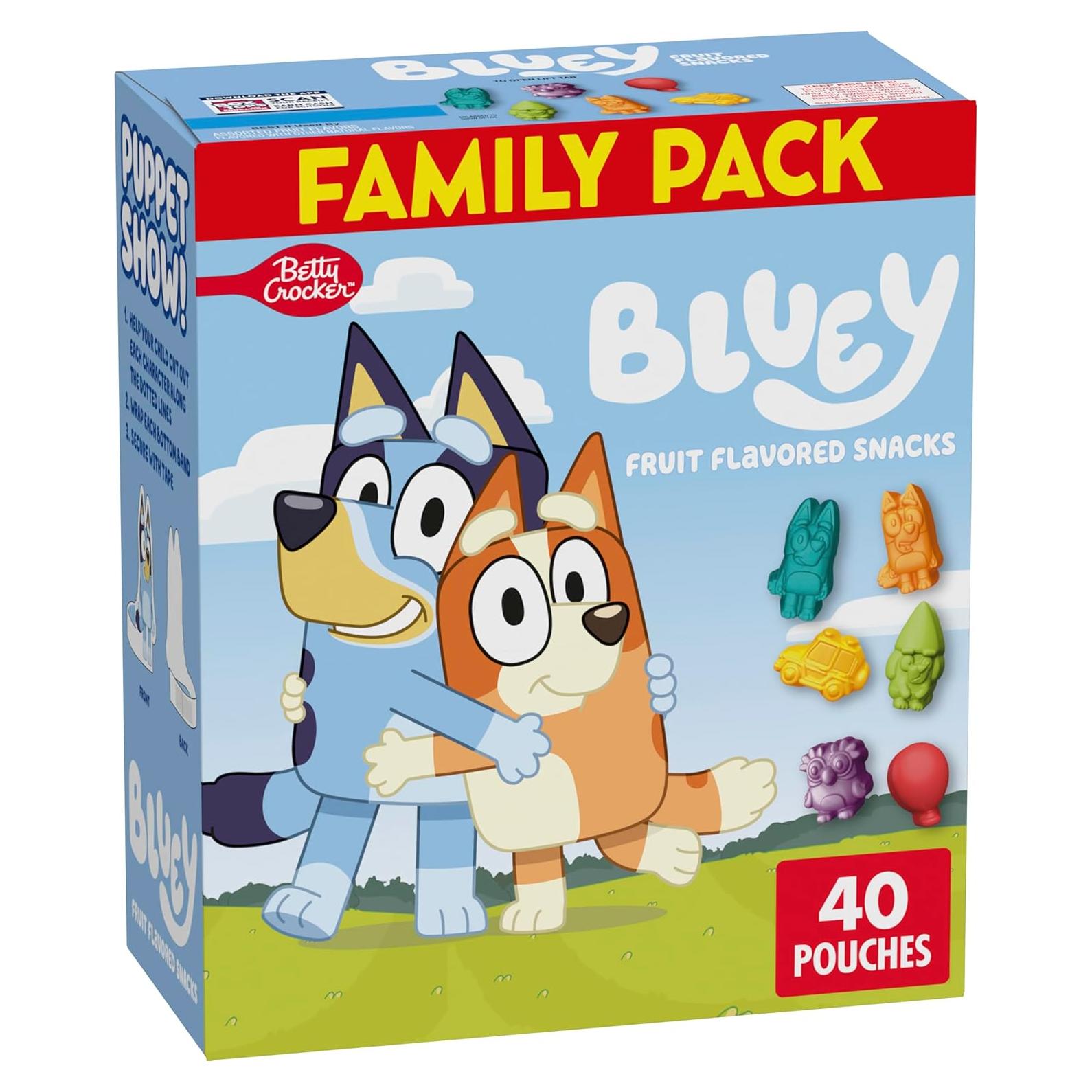 Snacks de Frutas Sabor Bluey Sin Gluten 40 Ct 907 g